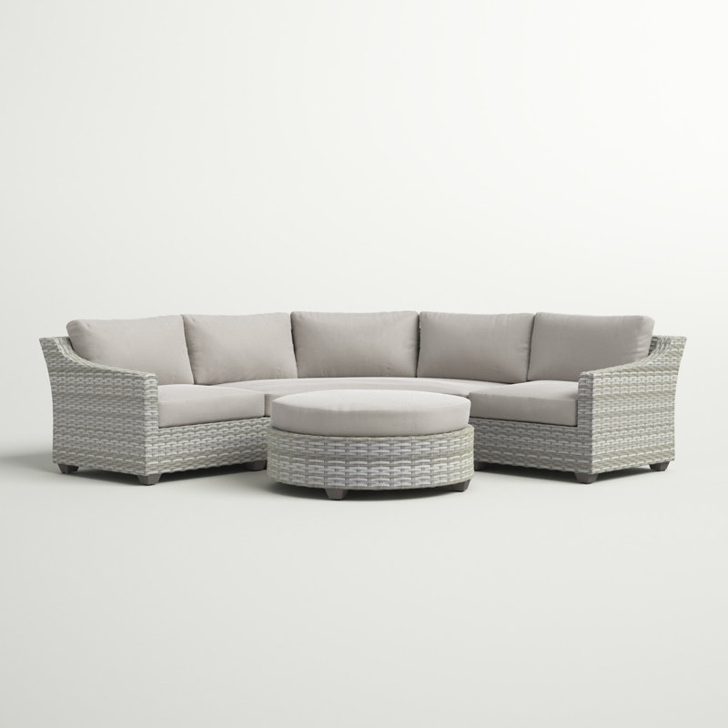 Sol 72 Outdoor™ Falmouth Wicker 4 Person Outdoor Seating Group with